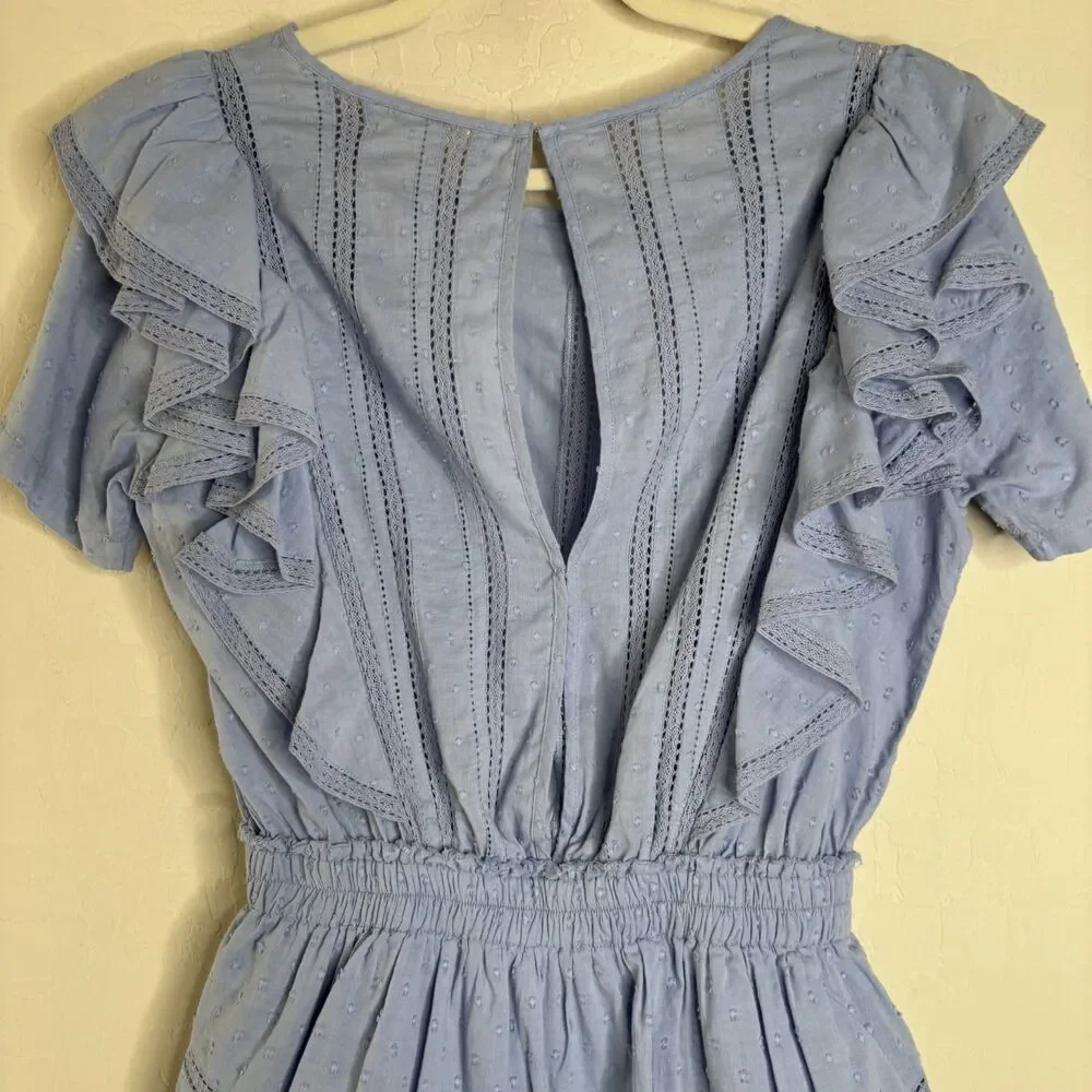 LoveShackFancy Natasha Dress Blue - Picture 5 of 7